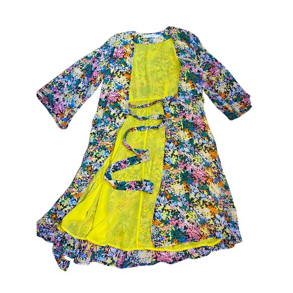 NWT SIMON'S INWEAR FLORAL WRAP DRESS PARTY CASUAL BEACHCORE, 6 - Picture 4 of 8